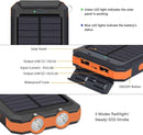 Solar Charger, 38800mAh Portable Solar Power Bank for All Cellphones, Waterproof Battery Pack, Outdoor External Backup Power Charger Dual USB 5V Outputs/LED Flashlights, Perfect for Camping Travel