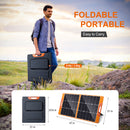 Portable Solar Panel 100W for Camping Hiking Off-Grid Living 5V USB 18V DC Output