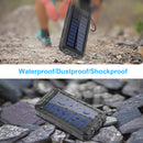 Annero 20000mAh Solar Charger with 2 USB Ports, Dual LED Flashlights