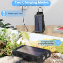 Annero 30000mAh Solar Charger with Dual USB/LED Flashlight/Compass