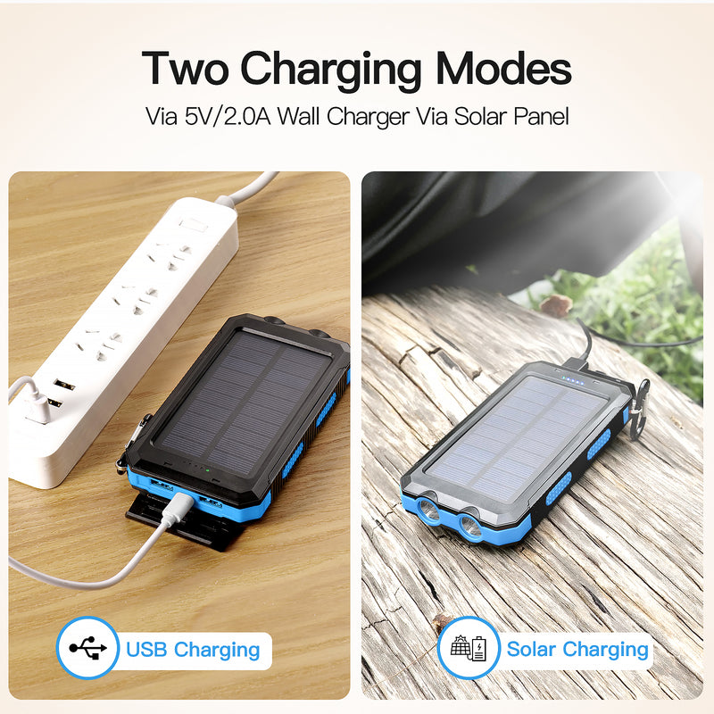 Suscell Portalbe Charger Solar Power Bank 20,000mAh