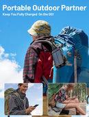 Suscell Solar Charger 20000mAh Compatible with All Smartphone External Battery Pack Perfect for Outdoor/Camping/Trip (Red)