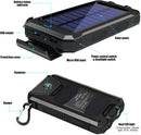 Kepswin 20000mAh Portable Solar Power Bank Compatible with iPhone, Tablet, Android, Suitable for Outdoor Camping