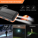 Annero 20000mAh Solar Power Bank Built in Dual Flashlights for Camping Outdoor Activity
