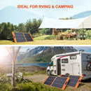 Portable Solar Panel 100W for Camping Hiking Off-Grid Living 5V USB 18V DC Output