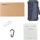 YELOMIN 30000mAh Portable Outdoor Solar Power Bank with Type-C Input Port Dual Flashlights & USB Outputs for Outdoor Use
