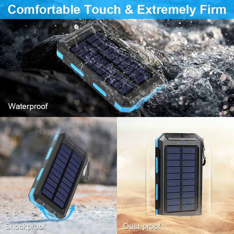 Portable Waterproof Shock proof Dust-proof Solar Power Bank