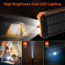 Wireless Solar Power Bank With Flashlights